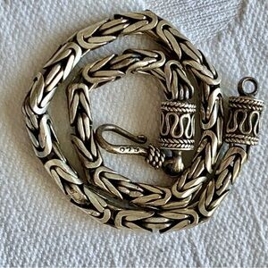 Byzantine Bali Sterling Link Bracelet